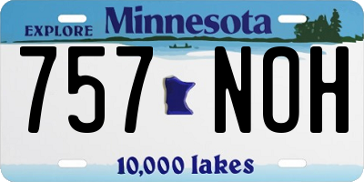 MN license plate 757NOH