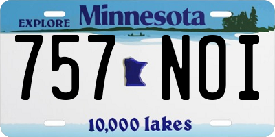 MN license plate 757NOI