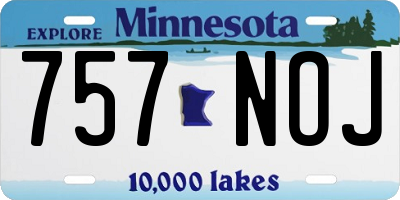 MN license plate 757NOJ