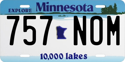 MN license plate 757NOM