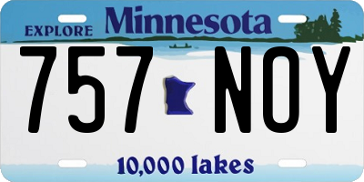 MN license plate 757NOY