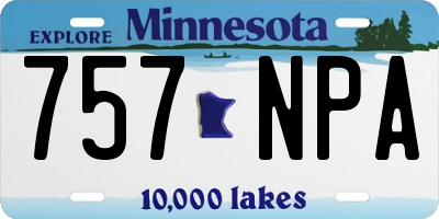 MN license plate 757NPA