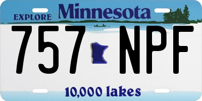 MN license plate 757NPF