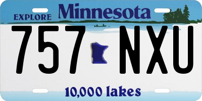 MN license plate 757NXU
