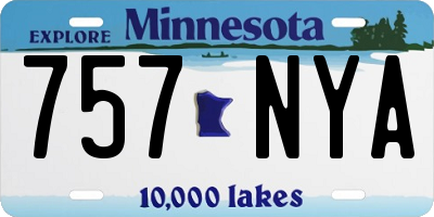 MN license plate 757NYA