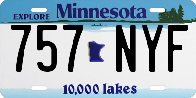 MN license plate 757NYF
