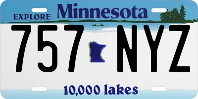 MN license plate 757NYZ