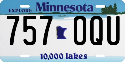 MN license plate 757OQU