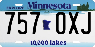 MN license plate 757OXJ