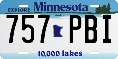 MN license plate 757PBI