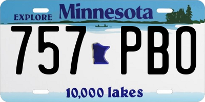 MN license plate 757PBO