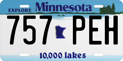 MN license plate 757PEH
