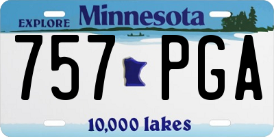 MN license plate 757PGA
