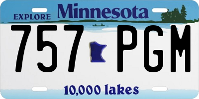 MN license plate 757PGM