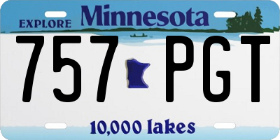 MN license plate 757PGT