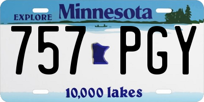 MN license plate 757PGY