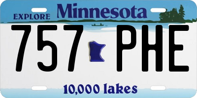 MN license plate 757PHE