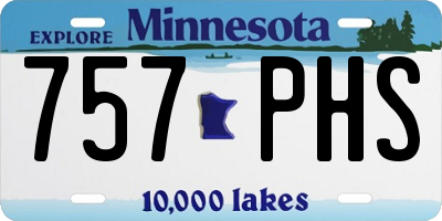 MN license plate 757PHS