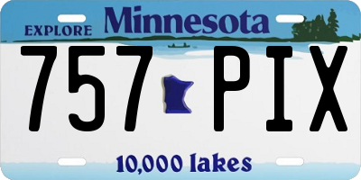 MN license plate 757PIX