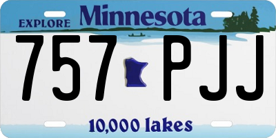 MN license plate 757PJJ