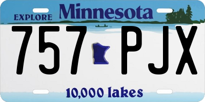 MN license plate 757PJX