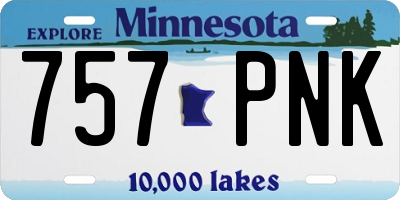 MN license plate 757PNK