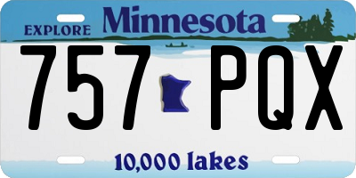 MN license plate 757PQX