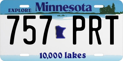 MN license plate 757PRT