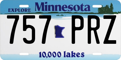 MN license plate 757PRZ