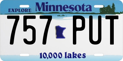 MN license plate 757PUT