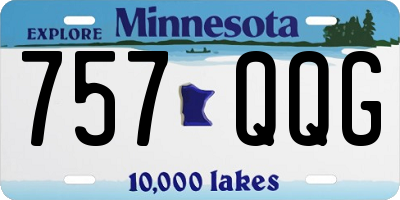 MN license plate 757QQG