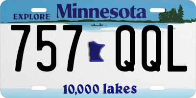 MN license plate 757QQL