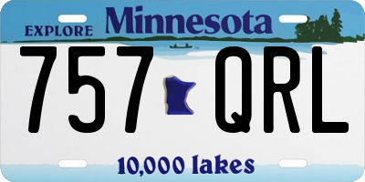 MN license plate 757QRL