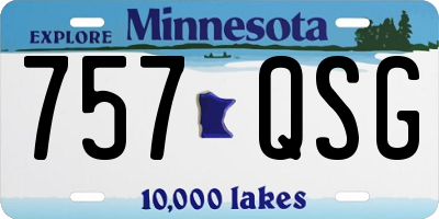 MN license plate 757QSG