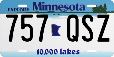 MN license plate 757QSZ