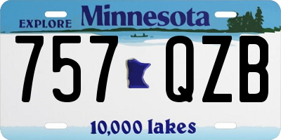 MN license plate 757QZB