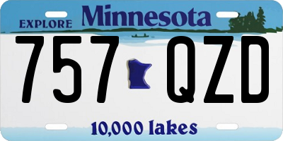 MN license plate 757QZD