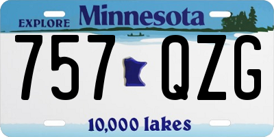 MN license plate 757QZG