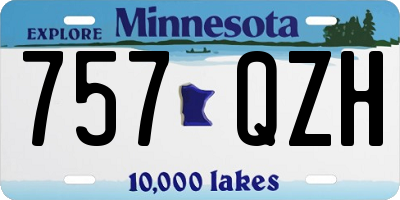 MN license plate 757QZH