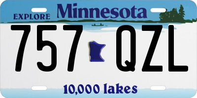 MN license plate 757QZL