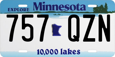 MN license plate 757QZN