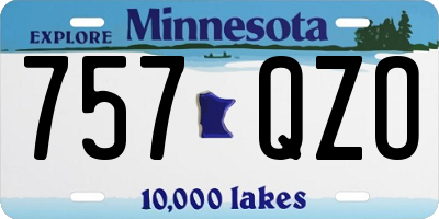 MN license plate 757QZO