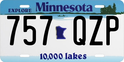 MN license plate 757QZP