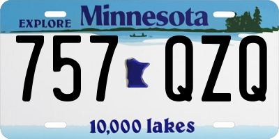 MN license plate 757QZQ