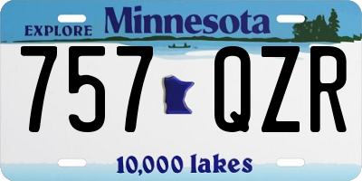 MN license plate 757QZR