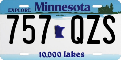 MN license plate 757QZS