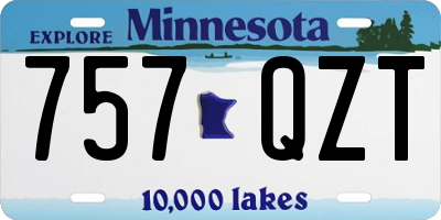 MN license plate 757QZT