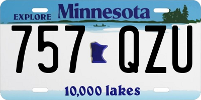 MN license plate 757QZU