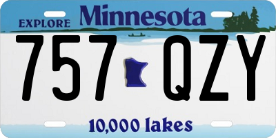 MN license plate 757QZY