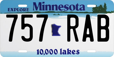 MN license plate 757RAB